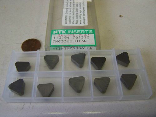 Ntk ceramic inserts tncn336 fn triangle solid tnc3360 lot of 10 hard turn cnc for sale