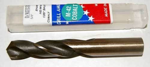 Drill america 5/8&#034; heavy duty m42-8% cobalt screw machine/stub drill for sale