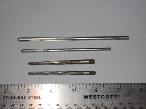 Lot of Four Reamers #1, #2, 5/32&#034;, 3/16&#034;