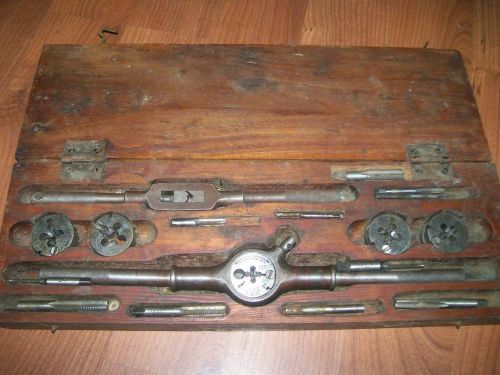 Antique Champion Blower And Forge Co. Tap And Die Set/Pcs. Original Wooden Box
