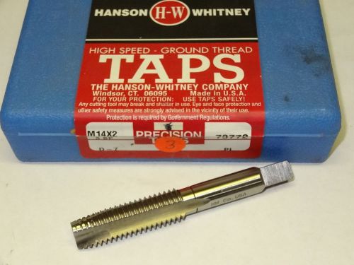 New hanson whitney m14 x 2 d7 3fl d-7 plug hss spiral point tap 73772 usa for sale