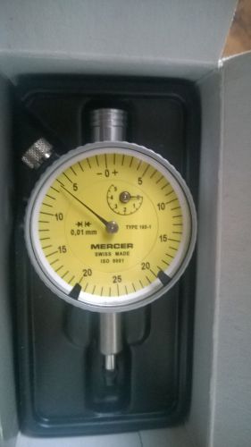 Mercer Compac Dial Indicator 185-1 Swiss Metric 5mm/.01mm 40mm Bezel 01416013