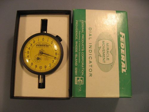 Federal gage q21 dial indicator gauge .002 mm with box for sale