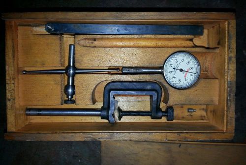 Vintage dial test indicator starrett no.196 dovetail wood box watch repair for sale