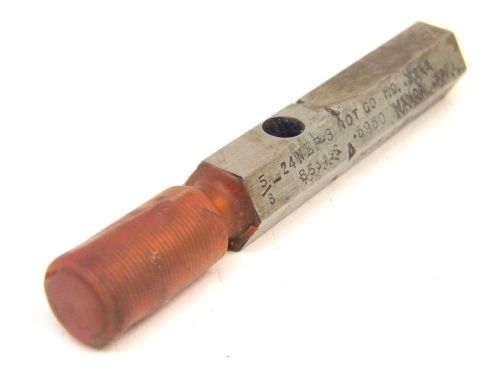 USED 5/8&#034; x 24 NEF-3 THREAD PLUG GAGE (NO GO PD: .5950) CHECK PLUG