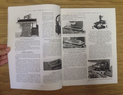 Brown sharpe #5 surface grinding machine hydraulic maintenance part book manual for sale