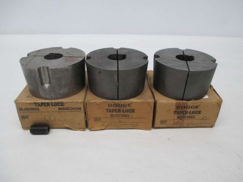 Lot 3 new dodge reliance 2517 1 taper-lock 1in bore bushing d344640 for sale