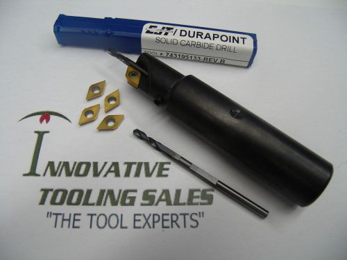 M-9302 drill &amp; chamfer toolholder mcquade brand w/10pcs 3mm drill &amp; 5pcs inserts for sale