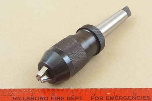 Mt3 heavy duty keyless tailstock drill chuck jt3 taper lathe tool 1/32&#034; - 5/8&#034; for sale