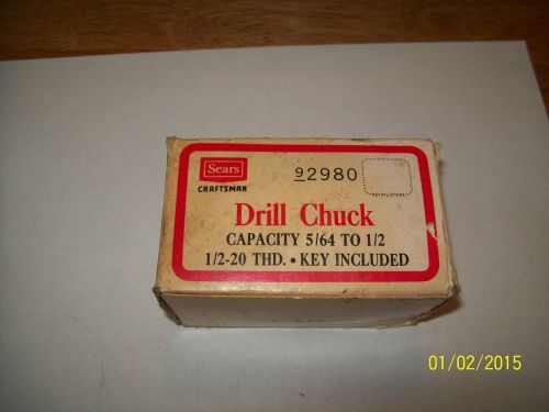 1/2&#034; Drill Chuck NOS, Craftsman, Sears
