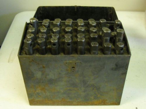 METAL BOX OF 40 KWIK WAY VALVE SEAT TOOLS ALL DIFFERENT SIZES