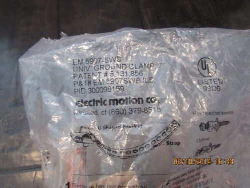 Electric Motion Co Universal Ground Clamp with 7&#034; Strap - Bag of 10 Pieces - NEW