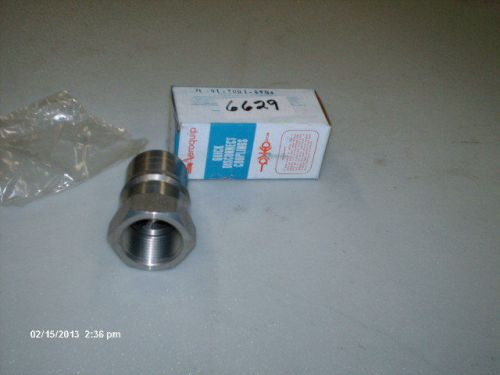 Aeroquip quick disconnect s/s coupling p/n fd45-1004-16-16 1&#034; fnpt x male (nib) for sale