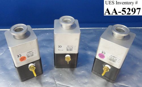 Varian l6281-701 pneumatic right angle valve nw-16-a/0 lot of 3 used working for sale