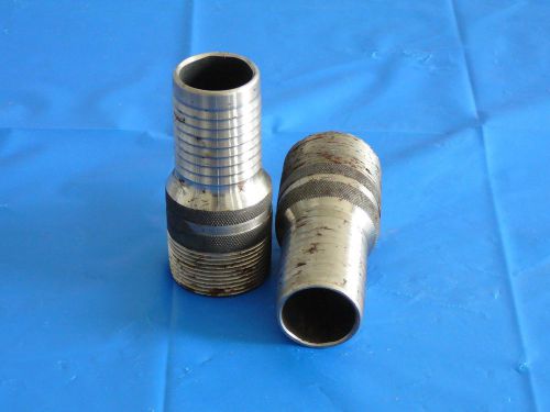 Carbon steel hose barbs 1 1/2&#034; npt x 1 1/2&#034; hose barb - package of 8 pcs. for sale