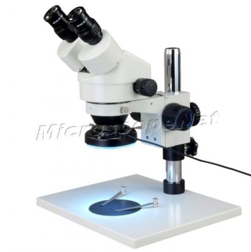 3.5x-90x zoom stereo microscope+metal 144 led ring light+0.5x auxiliary lens for sale