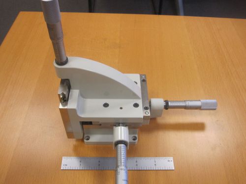 Starrett XYZ precision positioner, 3 axis stage, one inch tarvel micrometers