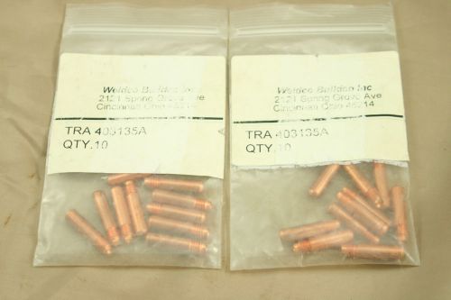 Weldco buildco weldint contact tip 403135 a 20 total pieces lot of 2 for sale