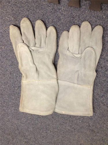 NEW LEATHER GAUNLET TYPE II WELDING GLOVES LARGE