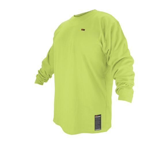 Revco FTL6-LIM Lime Green Flame Resistant Cotton Long-sleeve T-Shirt, X-Large