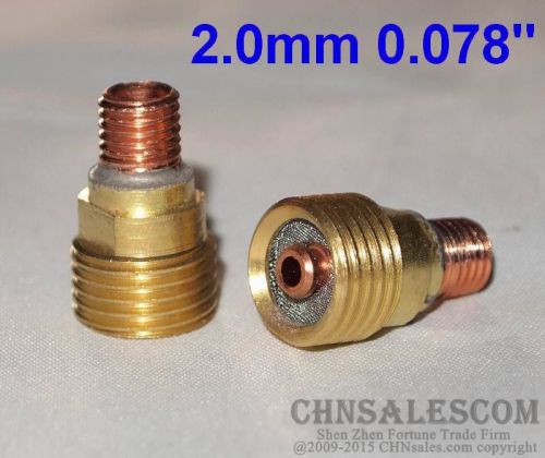 3 pcs 45V43M Collet Body Gas Lens for Tig Welding Torch WP-9-20-25 2.0mm 0.078&#034;