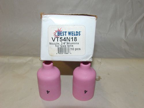 Best Welds VT54N18 1/4&#034; Nozzle Alumina for Gas Lens size #4 Qty. 2