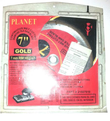 Planet Gold Premium 7-Inch Cutting Continuous Wet Saw Blade Ceramic Glass Marble