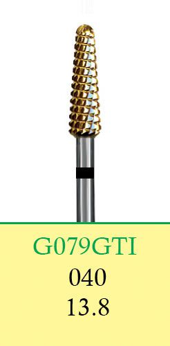 Dental Lab Carbide Cutters-HP Shank(44.5 mm)-G079GTI/040(8344)-Cross Cut(2 Burs)