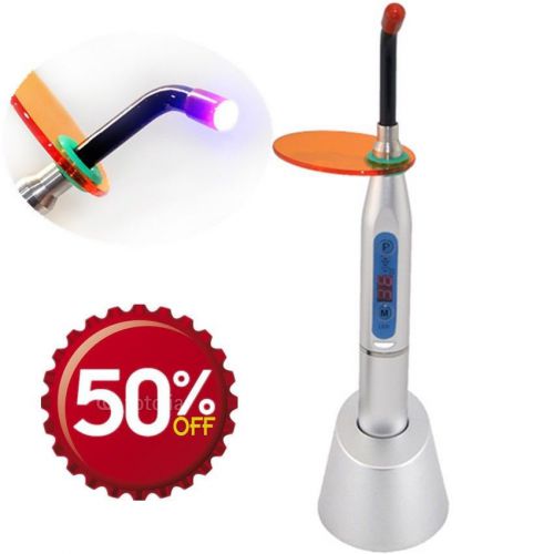 2015 New Design Dental Wireless Curing Light Lamp SILVER 1500mw Resin Dryer CE