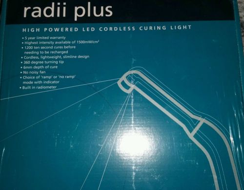 Cordless curing light LDE radii plus