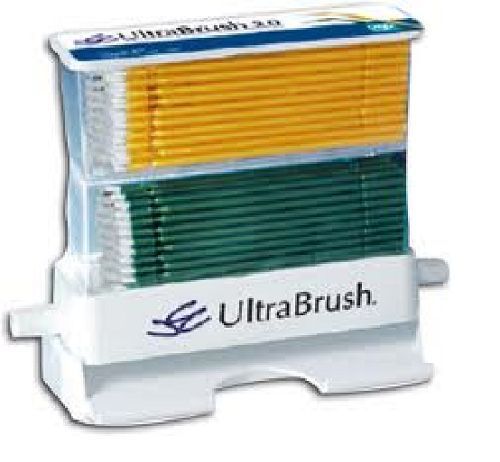 Microbrush UltraBrush 2.0 Refill Reg. Size Yellow/Green 200/pk U2R200