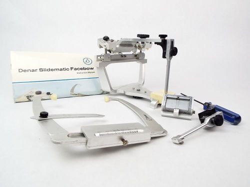 Denar D5A Dental Lab Occlusion Adjustable Articulator w/ Facebow &amp; Storage Case