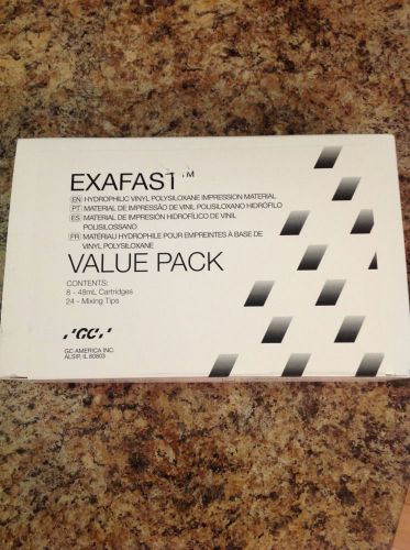 Exafast VPS Impression Material- Value Pack- 8 Cartridges&amp;24 Tips. Injection.