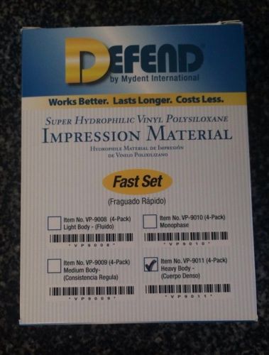 Mydent Defend Impression Material Heavy Body Fast Set 4-Pack
