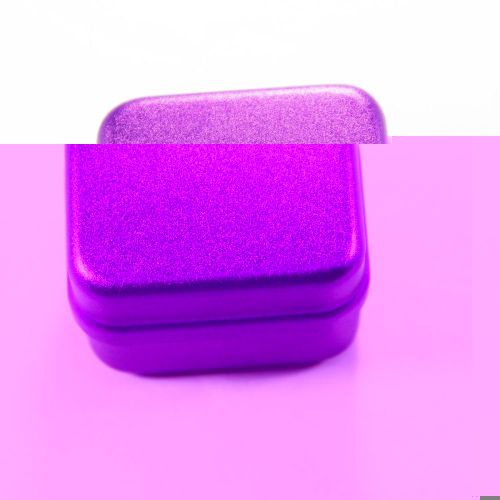 Purple dental aluminum multi-functional autoclave bur disinfection holder box for sale