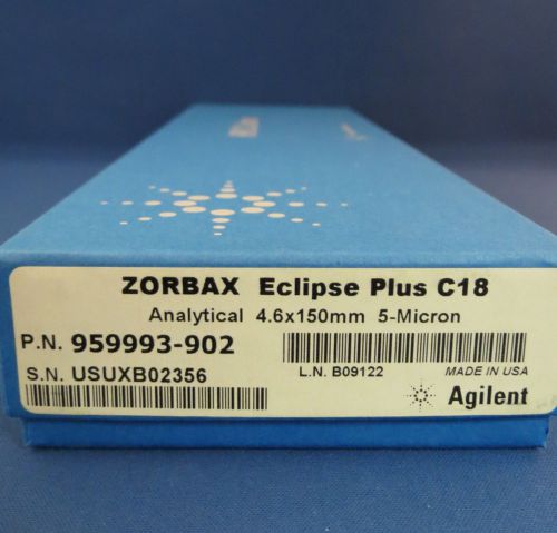 Zorbax eclipse plus c18 hplc column 4.6 x 150mm 5µm 959993-902 for sale