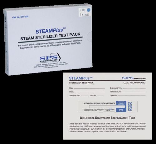 STEAMPlus Sterilizer Test Pack 25/Pk,  Biological Indicator   Steam Plus