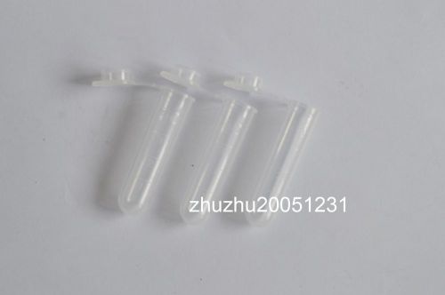 50pcs 5ml NEW Cylinder Bottom Micro Centrifuge Tubes w Caps Clear