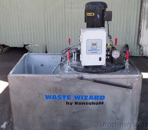 Ransohoff waste wizard ww-120 aqueous recycling system + tank for sale