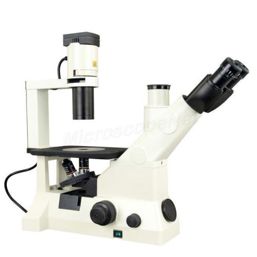 Inverted Phase Contrast Compound Microscope 40X-400X with Large Mechanical Stage