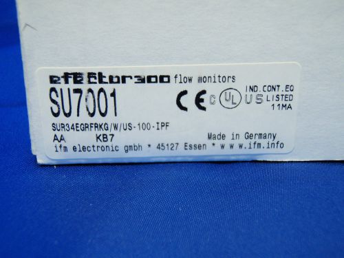 IFM Electronic SU7001 Efector Ultrasonic Flow Rate Sensor