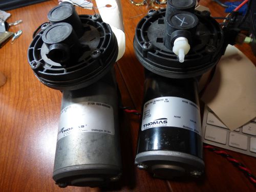 2 Thomas 12V DC pumps from Govt Surplus 007BDC19 &amp; 007BDC19L, 4 &amp;3.4 Amps