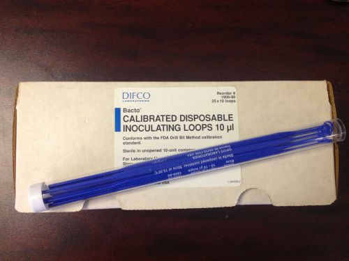 Difco Calibrated Disposable Inoculating Loops 10ul 23 Tubes 10 Loops/Tube New!