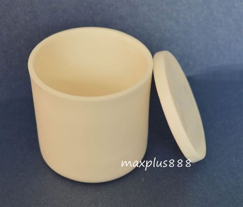 1pcs Alumina Ceramic Cylinder Crucible D40mm*H40mm 50ml+Lid /Sample Holder New