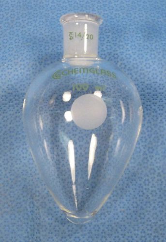 Chemglass  100 ml  pear  shaped  flask  14/20          x for sale
