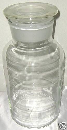 Glass lab reagent bottle wide mouth 5000 ml 5l new for sale