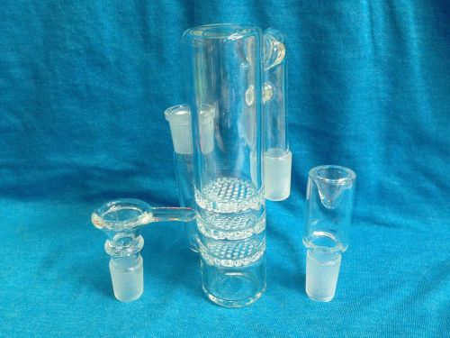 18MM TRIPLE HONEYCOMB PERCOLATOR + 2 18 MM GLASS BOWLS USA GLASSWARE (#06) *HOT*