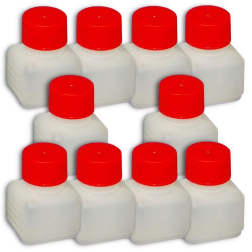 10x plastic bottle, flask 30 ml with screw top and gasket included (10x22042) for sale