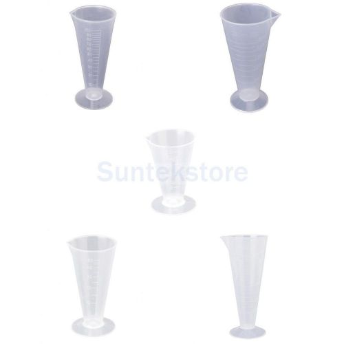 5 sizes kitchen laboratory plastic measurement graduated beaker measuring cup for sale