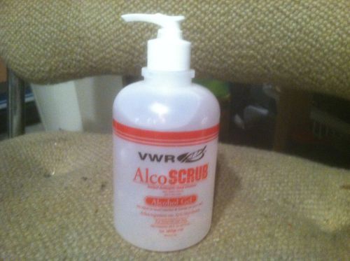 VWR AlcoSCRUB Antiseptic Hand Cleanser, 16oz Pump Alcohol Gel Gentle on Skin